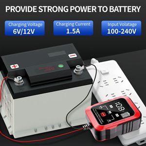 <span class=keywords><strong>Chargeur</strong></span> de <span class=keywords><strong>batterie</strong></span> <span class=keywords><strong>6V</strong></span> <span class=keywords><strong>12V</strong></span> <span class=keywords><strong>avec</strong></span> câble adaptateur ASE, charge rapide pour moto, tondeuse à gazon, <span class=keywords><strong>batterie</strong></span> de voiture <span class=keywords><strong>avec</strong></span> protection de sécurité - Product Image 2