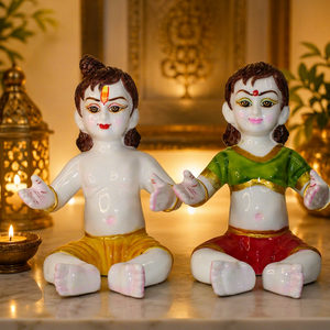 Statue de Radha Krishna la plus vendue, magnifique décoration pour la maison, fabrication OEM, articles religieux - Product Image 1