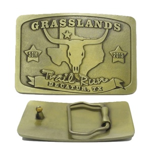 Médailles sportives commémoratives en métal antique au design personnalisé par le fabricant, médailles personnalisées en forme de tête de vache, boucle de ceinture à la mode - Product Image 1