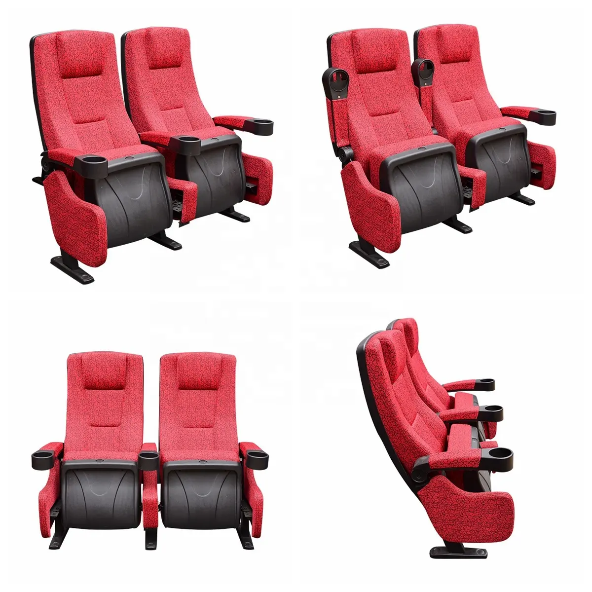 Muebles Cinema acolchado asiento de Silla, sillones de alta densidad para cine, silla de Cine de lujo Vip