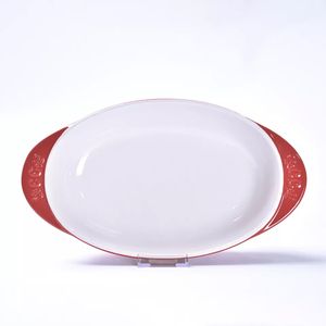 Plat de cuisson en céramique de Style nordique de haute qualité vaisselle domestique assiette à pâtes plat binaural ovale casserole à <span class=keywords><strong>Pizza</strong></span>-plats de cuisson et casseroles - Product Image 3