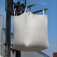 Bolsa Jumbo de 1.5 Toneladas, Supersaco de 1000 kg, 100% Polipropileno, Bolsas FIBC de Plástico Antiestático, con Banda de Refuerzo, Fondo Plano, Big Bag