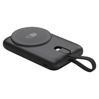 Produits les plus vendus 2026 – Mini batterie externe portable ultra-fine 10000 mAh magnétique sans fil avec câble Type-C intégré