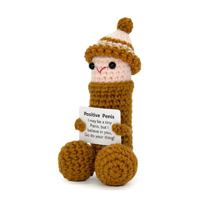 Juguetes de ganchillo hechos a mano de gran venta transfronteriza, muñecos divertidos y originales de lana tejida, muñecos de ganchillo de energía positiva y divertidos. - Product Image 6