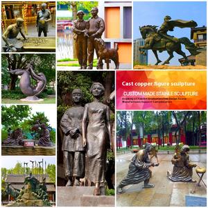 Sculpture en bronze agricole personnalisée Portrait de sport de campus gravure de casting de pompier en fibre de verre de l'armée rouge - Product Image 3