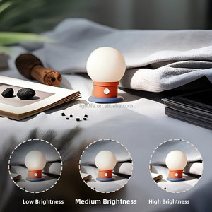 Stile nordico ricaricabile LED piccola lampada da tavolo senza fili Touch temporizzato a forma di lampadina luce notturna per camera da letto studio - Product Image 2