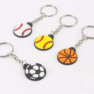 Porte-clés en PVC souple respectueux de l'environnement, design personnalisé, série de boules mignonnes de dessin animé, porte-clés - Product Image 4