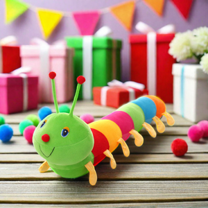 Colorido largo <span class=keywords><strong>gusano</strong></span> de <span class=keywords><strong>peluche</strong></span> muñeco de <span class=keywords><strong>peluche</strong></span> juguetes suave <span class=keywords><strong>gusano</strong></span> cojín regalo para cumpleaños niños - Product Image 5