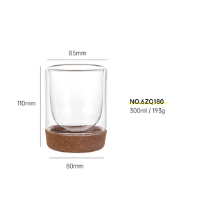 JINGHUANG Fabricant direct double gobelet en verre avec couvercle tasse à double paroi tasse à lait tasse à café en verre isolée LOGO transparent - Product Image 3