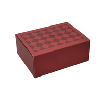 Boîte à bijoux rectangulaire haut de gamme à double ouverture en carton recyclé écologique avec logo sérigraphié tendance