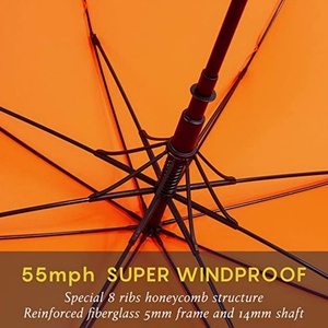 ซัพพลายเออร์ผู้ผลิตขายส่งร่มกอล์ฟกันลมไฟเบอร์กลาสขนาด 30/47/55 นิ้ว หรูหรา สำหรับโปรโมชั่น แบรนด์ดัง พร้อมโลโก้สั่งทำ - Product Image 5