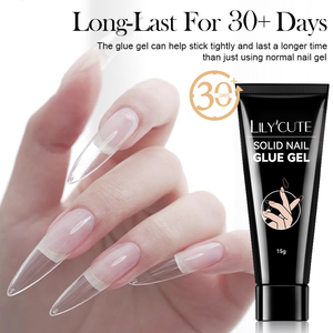 <span class=keywords><strong>LILYCUTE</strong></span> Pegamento Sólido para Uñas de 15ml, Transparente, Sin Residuos Pegajosos, Fuerte Fijación, No Flotante, para Uñas Postizas - Product Image 3