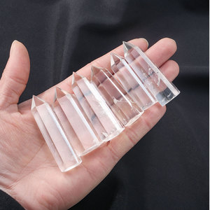 Bán Buôn Tinh Thể Tự Nhiên Cột Rõ Ràng Thạch Anh Duy Nhất Chỉ Lục Giác Pha Lê Điểm Tháp Đánh Bóng Trang Trí Pha Lê Cột - Product Image 1