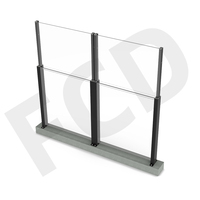 Brise-vent en verre rétractable en acier inoxydable, longueur/hauteur/courbe personnalisables, disponible pour balcon résidentiel, balustrade surélevée