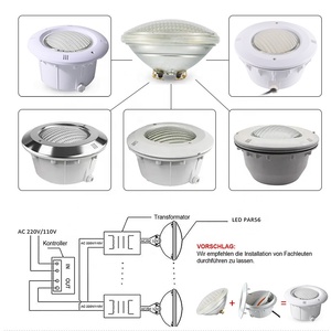 Đa màu sắc mệnh 56 Led hồ bơi ánh sáng hồ bơi ánh sáng dưới nước nhà cung cấp 24 Wát P56 RGB 12/24V LED hồ bơi đèn - Product Image 5