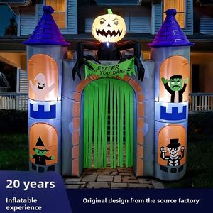 Arco Inflable de Poliéster de 24 Metros para Halloween, Casa Embrujada, Castillo, Calabaza, Fantasma, Luces LED, Adornos Decorativos para Patio Exterior - Product Image 4