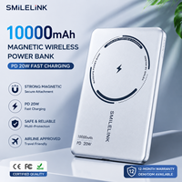 Batterie externe magnétique sans fil premium 10000 mAh, charge rapide PD 20W, ultra-mince en aluminium, chargeur portable, OEM ODM, logo personnalisé