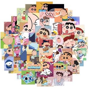 50 piezas de dibujos animados de Japón Crayon <span class=keywords><strong>Shin</strong></span> <span class=keywords><strong>Chan</strong></span> de etiqueta para regalos de promoción juguete morir corte etiqueta de la taza de la botella de teléfono <span class=keywords><strong>pegatinas</strong></span> Anime - Product Image 1