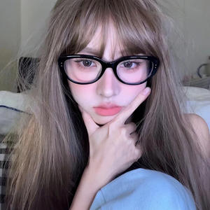 Monturas de gafas estilo ojo de gato M3-9017 para mujer, montura completa, lentes de PC con protección contra la luz azul, anti UV, remaches de puntos, estilo retro. - Product Image 1