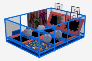 2025 Interesante 8M * 8M Trampoline Park Gran cama de salto Parque de atracciones para interiores y exteriores - Product Image 6