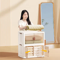 Armoire de rangement pliable mobile en plastique PP, armoire pliable pour usage domestique