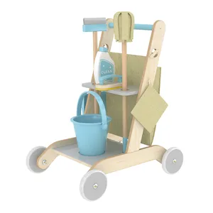 Customized Wooden Toys Clean House Cleaning Tools Stand For Cleaning Equipment