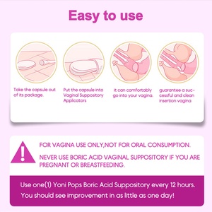Chinaherbs Vente en gros Yoni Pops Suppositoires vaginaux à l'acide borique de haute qualité sans sucre, sans additifs, efficaces - Product Image 6