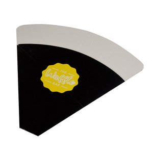 Logo In Tùy Chỉnh Dùng Một Lần Crepes Và Waffle Hộp Giấy Chủ Cone <span class=keywords><strong>Container</strong></span> Hãy đi Crepe Hộp - Product Image 5