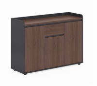 Meuble de rangement moderne pour bureau, avec un seul tiroir et portes verrouillables, en mélamine, extensible, pour petits bureaux, ateliers, hôtels