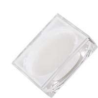 Pot de crème cosmétique de luxe carré blanc personnalisé pour soins de la peau, 15g 30g 50g, vide, en acrylique à double paroi, avec couvercle à vis en soie