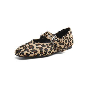 Nouvelle Collection 2026 – Tendance Mode : Ballerines Mary Jane à Boucle Métallique, Doublure en Peau <span class=keywords><strong>de</strong></span> Mouton, Chaussures <span class=keywords><strong>de</strong></span> Luxe à Bout Carré en Cuir Véritable - Product Image 6