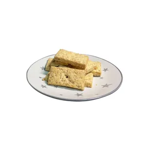 Biscoitos quadrados de ovo salgado crocantes para exportação, biscoitos doces de boa qualidade da marca de Taiwan