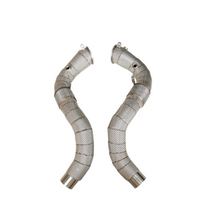 Downpipe en acier inoxydable Heatshield Racing pour BMW X5 G14 G15 G16 G05 G30 F07 F10 N63 4.4T - Product Image 1