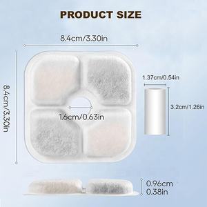 Lot de 6 filtres pour <span class=keywords><strong>fontaine</strong></span> à eau pour <span class=keywords><strong>chat</strong></span> <span class=keywords><strong>Catit</strong></span> Pixi, filtre de remplacement pour <span class=keywords><strong>fontaine</strong></span> à eau, filtre à eau triple action - Product Image 2