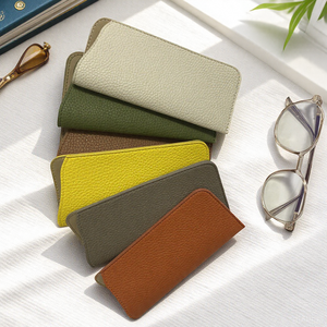 Stijlvolle Draagbare Faux Lederen Zonnebril Hoes Duurzame Bril Opbergtas Custom Logo 6 Kleuren Relatiegeschenken - Product Image 3