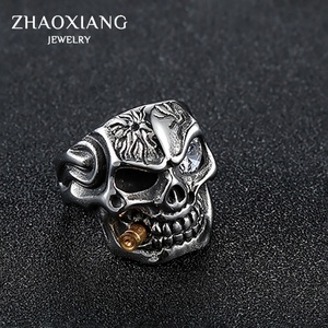 Bague Crâne en Acier Inoxydable pour Hommes, Bijoux Punk, Accessoires de Doigt, Style Hip Hop, Cadeaux Tendance - Product Image 4
