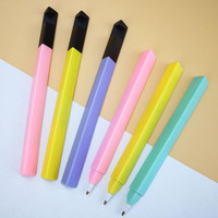 Stylo publicitaire JR Gift Pen NM-045 en plastique, forme triangulaire, avec support pour téléphone portable, encre bleue/noire, pour cadeaux promotionnels