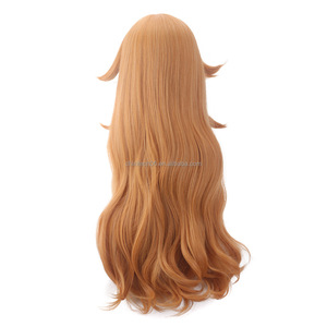 La Princesa Peach de la Película Super <span class=keywords><strong>Bros</strong></span>. y la Peluca Amarilla Larga y Rizada para Cosplay - Product Image 5