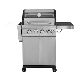 Gas BBQ Grill Với Tủ Bánh Xe Thép Không Gỉ Tùy Chỉnh Gas Grills Với Kiểm Soát Nhiệt Độ, 4 Burner + 1 Side Burner - Product Image 2
