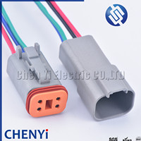 Deutdt Seri 2 3 4 6 8 12 Pin steker tertutup otomotif Pria Wanita konektor tahan air Harness kawat DT06-2S DT04-2P