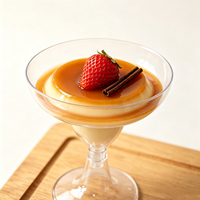 Coupe à dessert en PS de qualité alimentaire avec pied, 150 ml, pour mousse, crème glacée, sundae, parfait, verre transparent pour fêtes, buffets et traiteurs