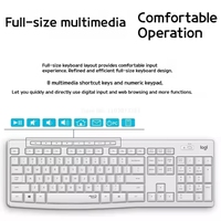Logitech Mk295-Ensemble souris-clavier sans fil Logi 2.4G, souris silencieuse pour ordinateur portable et bureau à domicile