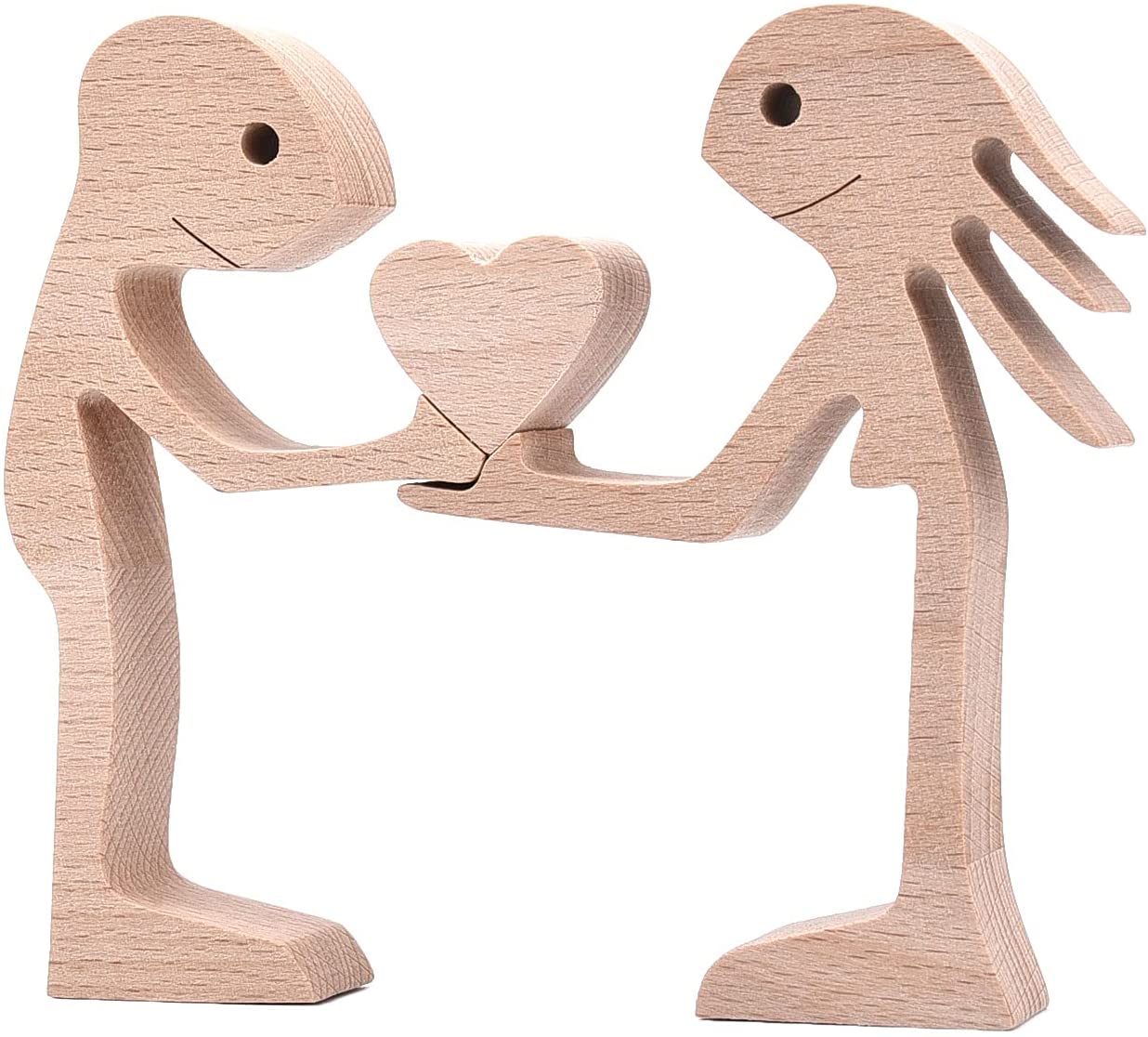 Новое поступление 2022, домашний декор, скульптура из массива дерева с животными, мужская и собака, из двух частей, подарки, деревянная статуя собаки ручной работы