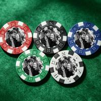 Jetons de poker personnalisés OEM/ODM en ABS avec photo/image/texte pour mariages, soirées casino et souvenirs de fiançailles – Fabriqués en Chine