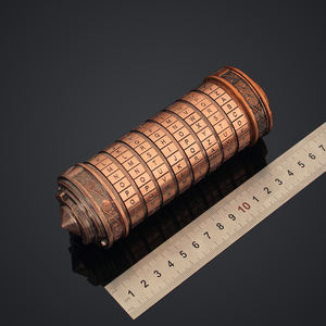 Ornements en métal 16CM Ornements créatifs <span class=keywords><strong>de</strong></span> style rétro Serrure à combinaison à 8 chiffres Serrure à cylindre à <span class=keywords><strong>code</strong></span> <span class=keywords><strong>Vinci</strong></span> Emballage cadeau - Product Image 6