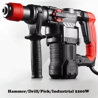 Marteau perforateur multifonctionnel de qualité industrielle, perceuse à béton professionnelle pour la construction et la rénovation à domicile