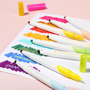Kmay-Marcador Resaltador de Punta Doble con Cambio de Color, Bolígrafo Fluorescente de Alto Rendimiento, Logotipo Personalizado, Papelería, 1 Unidad, 2 Unidades, 2 Unidades, 1 Unidad, 2 Unidades - Product Image 6