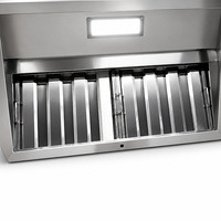 Hotte aspirante murale commerciale en acier inoxydable avec filtre à déflecteur pour cuisine, restaurant et hôtel