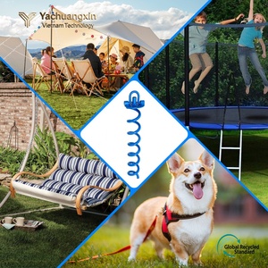 Spiral <b>Tent</b> Pegs Metal Outdoor Camping Ground Anchors 40cm All Seasons Use Colorful Hook Design - Product Image 5