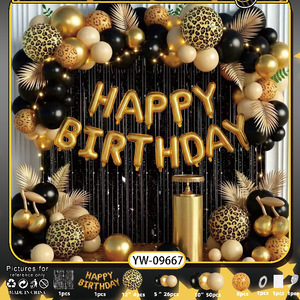 Kit de arco de globos con estampado de leopardo para cumpleaños, guirnalda de globos para decoración de pared, 72 piezas, mezcla de globos de látex y metalizados, con descuento por volumen - Product Image 3